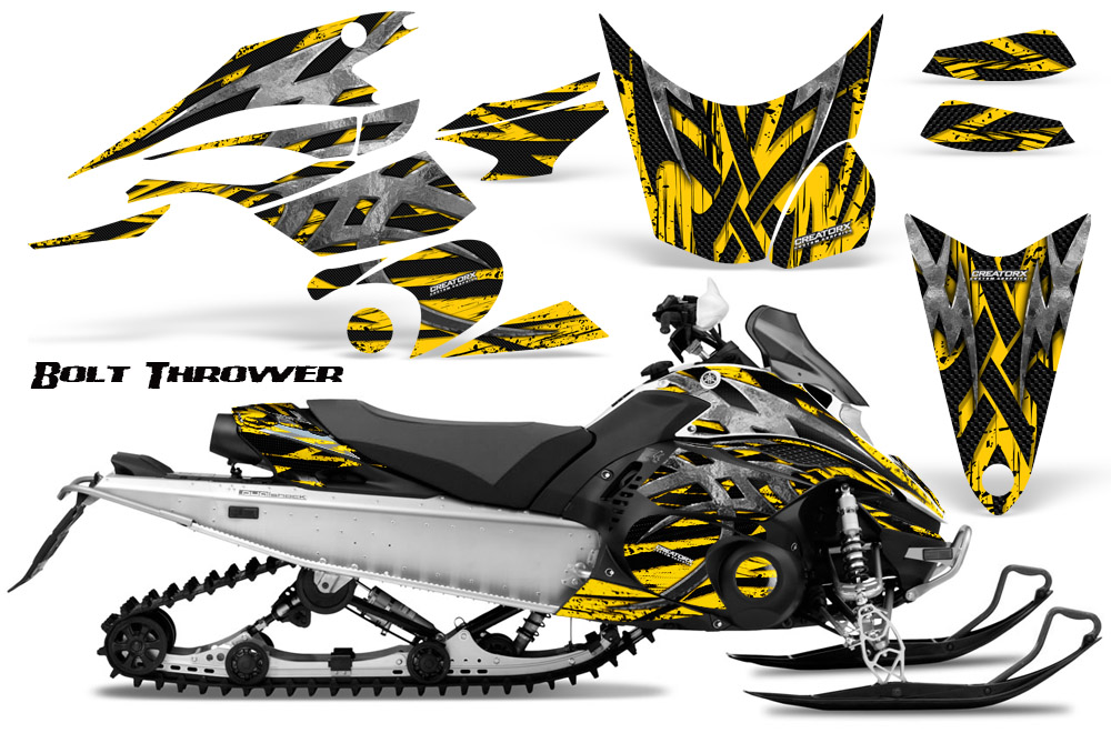 Yamaha FX Nytro 2010 Graphics Kit Bolt Thrower Yellow